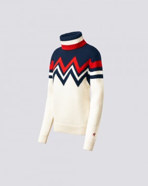 Perfect Moment Alpine Merino Lana Sueter Blancos | UBY475082