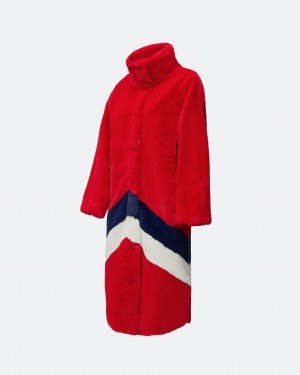 Perfect Moment Astrid Faux Fur Coat Rojos | OWA487052