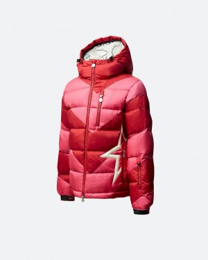 Perfect Moment Chevron Mojo Down Jacket Rosas Rojos | SOB950682