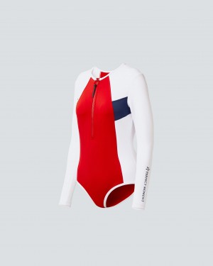 Perfect Moment Chevron Wetsuit Blancos Rojos | USL327608