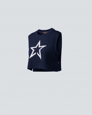 Perfect Moment Cropped Star Tank Azul Marino | WHK386094
