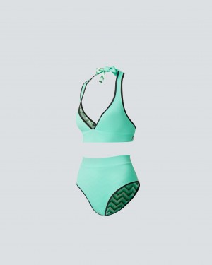 Perfect Moment Hillingdon Reversible High-Cintura Bikini Verdes | FKL395627