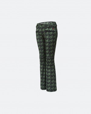 Perfect Moment Houndstooth Aurora Flare Pant Verdes Oscuro Negros | OEC861239