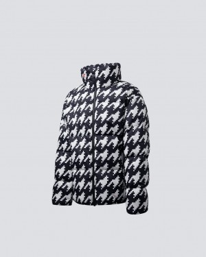 Perfect Moment Houndstooth Down Nuuk Puffer Jacket Negros Blancos | MCF582470