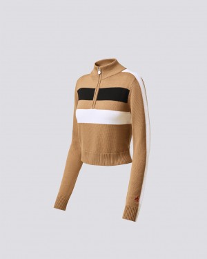 Perfect Moment Mania Merino Lana Top Marrom | JLR809264