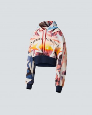 Perfect Moment PM Cropped Hoodie Ibiza Print | LOM408591