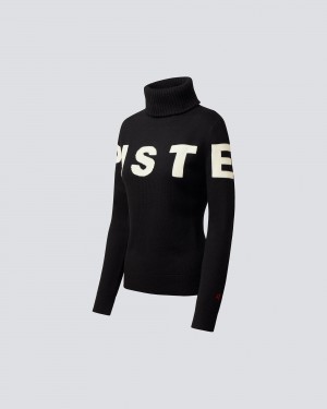 Perfect Moment Piste Merino Lana Sueter Negros | YOV504983