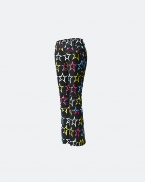 Perfect Moment Rainbow Star Print Aurora Flare Pant Negros | DOC514703
