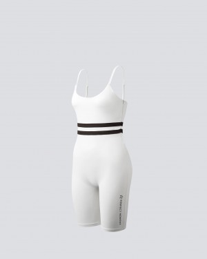 Perfect Moment Seamless Stripe Fitness Suit Blancos | YTI936210