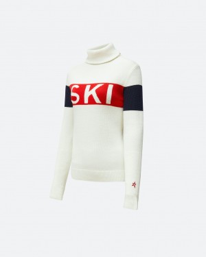 Perfect Moment Ski II Merino Lana Turtleneck Blancos | XUO039876