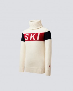 Perfect Moment Ski Merino Lana Turtleneck Blancos | SPV108357
