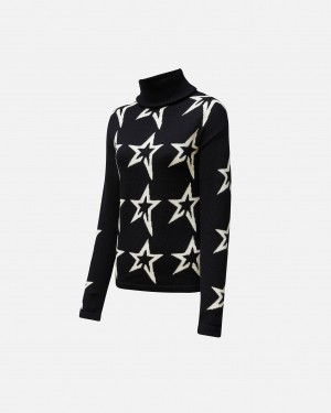 Perfect Moment Star Dust Merino Lana Sueter Negros | ZST079286