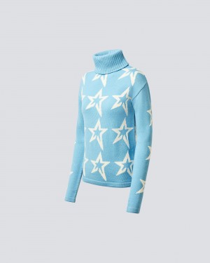 Perfect Moment Star Dust Merino Lana Sueter Azules | SQO547930
