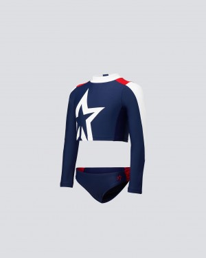 Perfect Moment Star Rash Guard Bikini Azul Marino | MCE892561