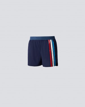 Perfect Moment Super Stripe Entrenamiento Shorts Azul Marino | TJH930854