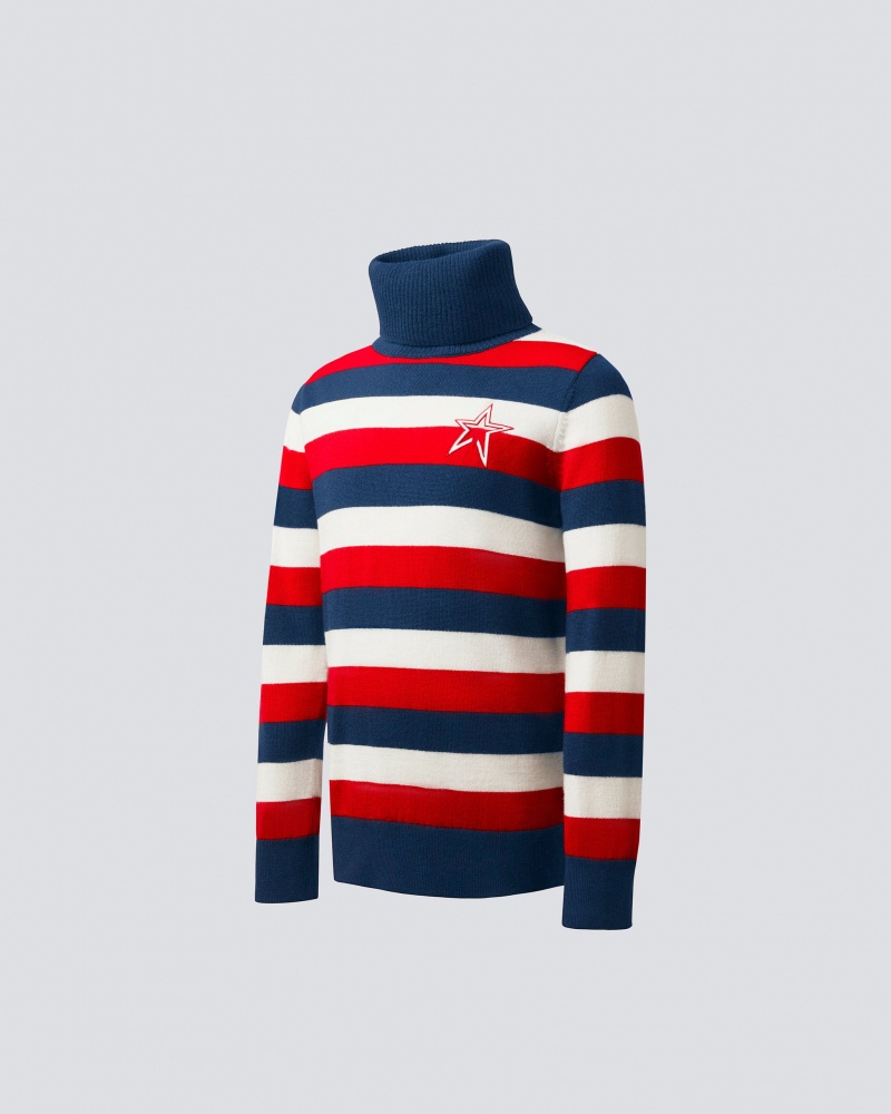 Perfect Moment A Rayas Merino Lana Sueter Azul Marino | AGB809427