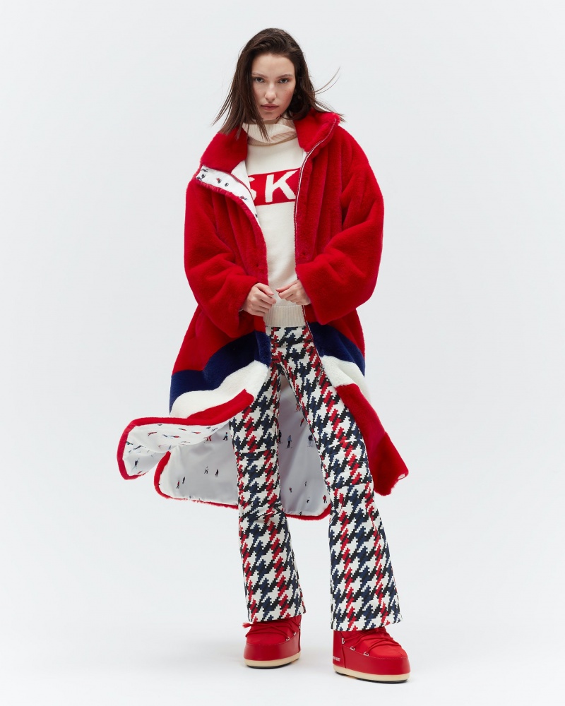 Perfect Moment Astrid Faux Fur Coat Rojos | OWA487052