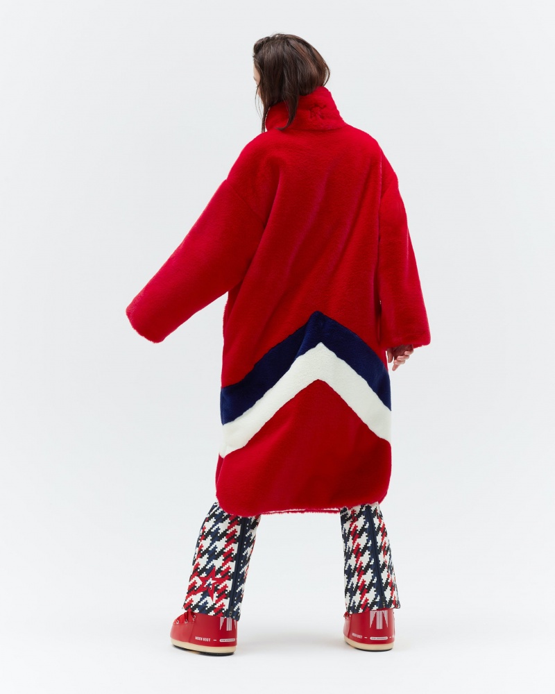 Perfect Moment Astrid Faux Fur Coat Rojos | OWA487052