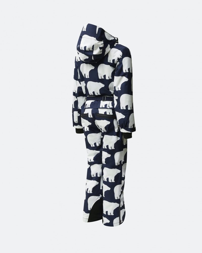 Perfect Moment Bear Print Ski Suit Azul Marino Blancos | SGN915247