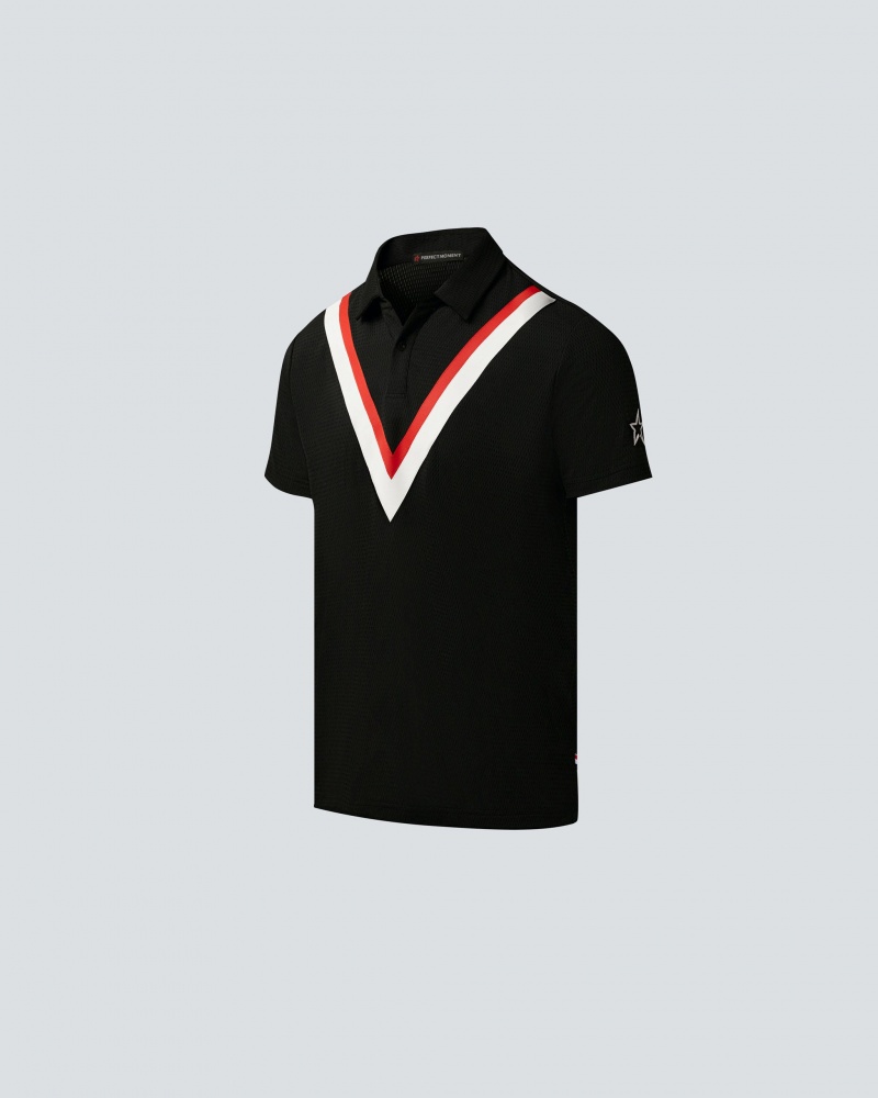 Perfect Moment Beaufort Polo Top Negros | YUH952087