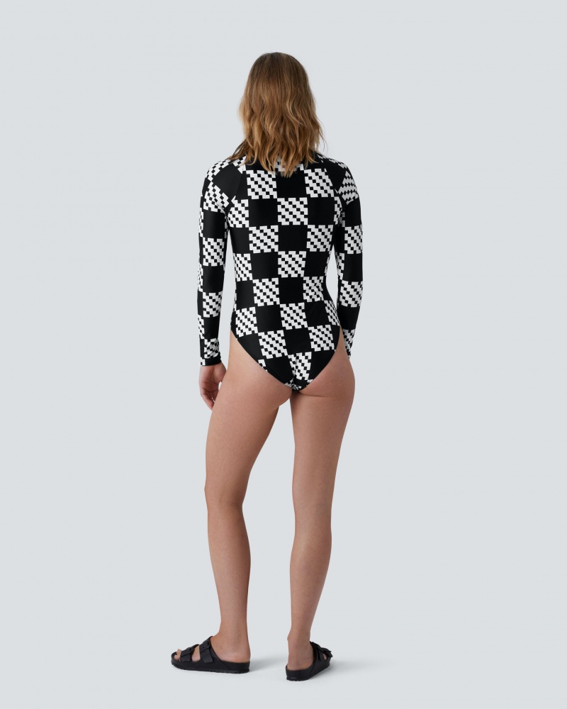 Perfect Moment Block Check PM Half-Zip Spring Suit Negros | JPB275489
