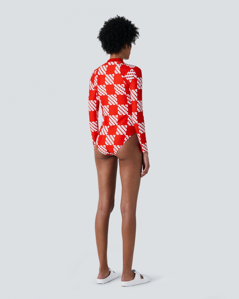 Perfect Moment Block Check PM Half-Zip Spring Suit Rojos | GAC376514