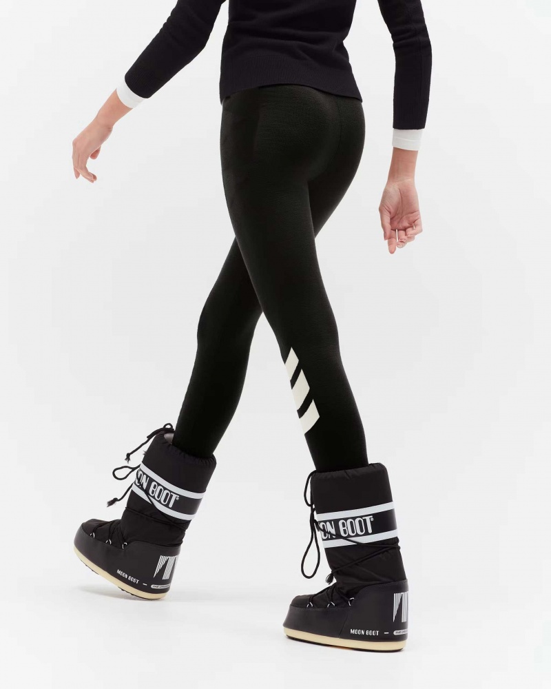 Perfect Moment Cable Merino Lana Legging Negros | PTG652197