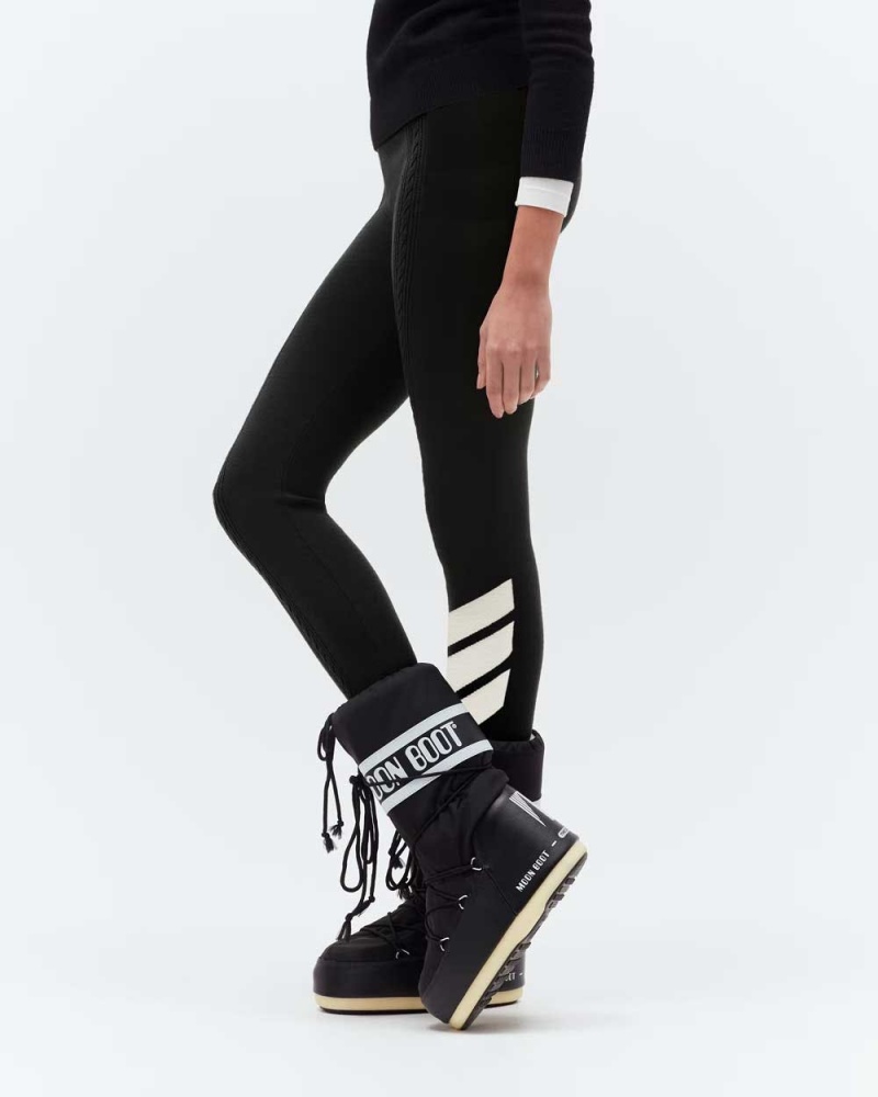 Perfect Moment Cable Merino Lana Legging Negros | PTG652197