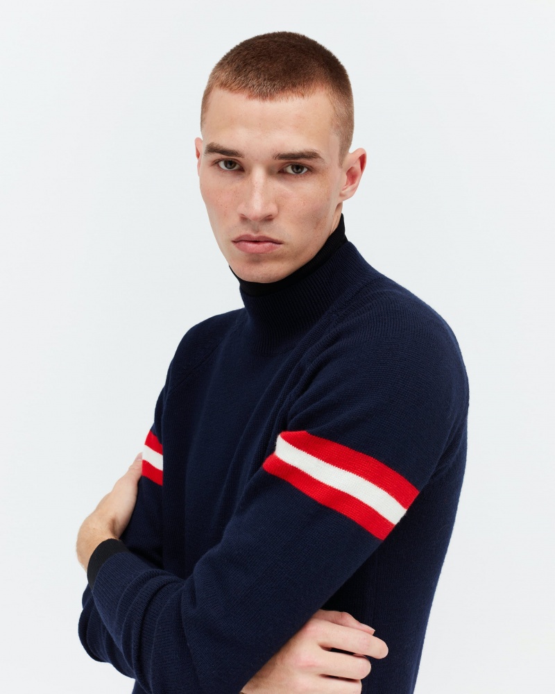 Perfect Moment Chamonix Merino Lana Turtleneck Azul Marino | JGE564920