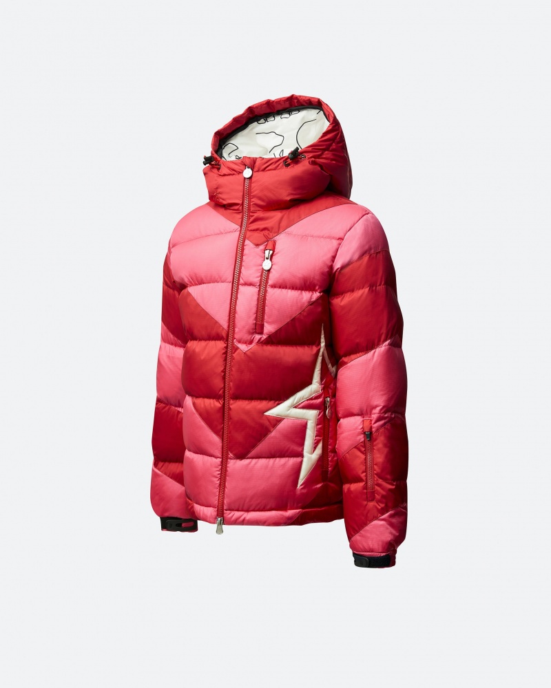 Perfect Moment Chevron Mojo Down Jacket Rosas Rojos | SOB950682