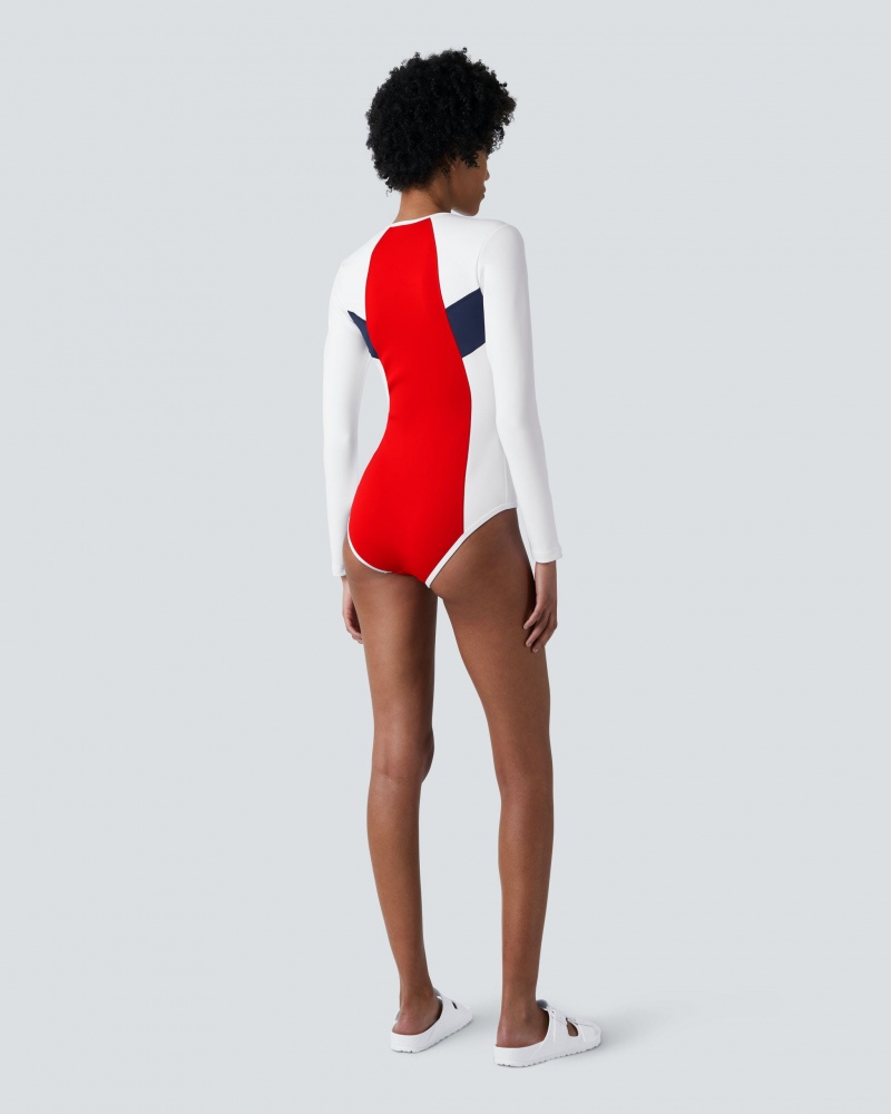 Perfect Moment Chevron Wetsuit Blancos Rojos | YFO106748