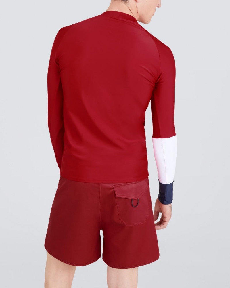 Perfect Moment Colour-Block Rash Guard Rojos | DCV637892