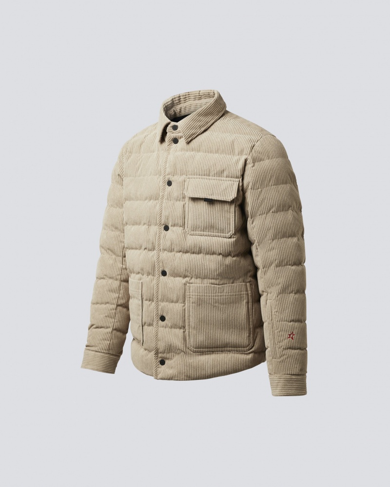 Perfect Moment Corduroy Down Shirt Jacket Blancos | KHQ351680