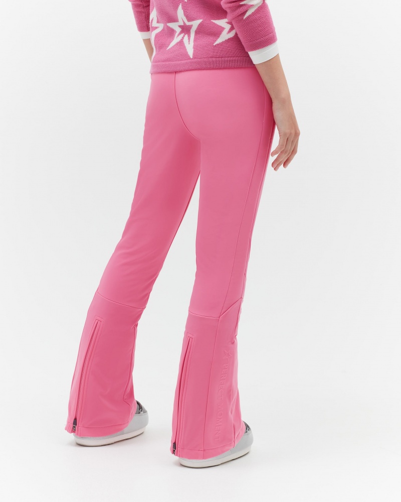 Perfect Moment High Cintura Aurora Flare Pant Rosas | OKP830429