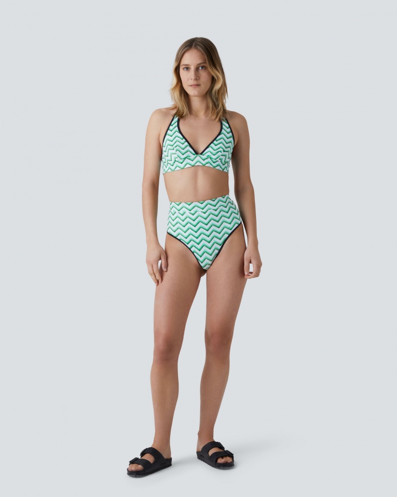 Perfect Moment Hillingdon Reversible High-Cintura Bikini Verdes | FKL395627