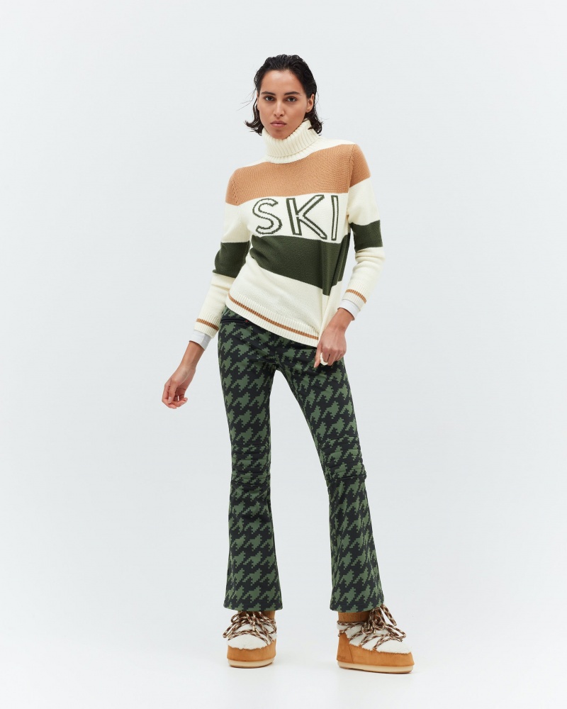 Perfect Moment Houndstooth Aurora Flare Pant Verdes Oscuro Negros | OEC861239