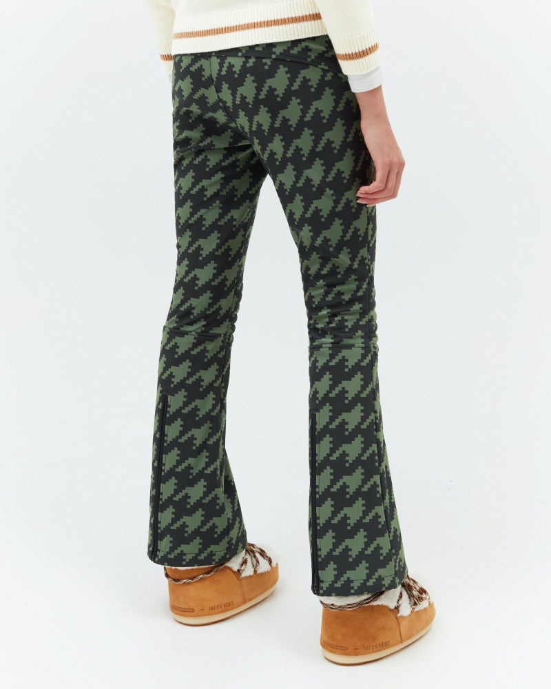 Perfect Moment Houndstooth Aurora Flare Pant Verdes Oscuro Negros | OEC861239