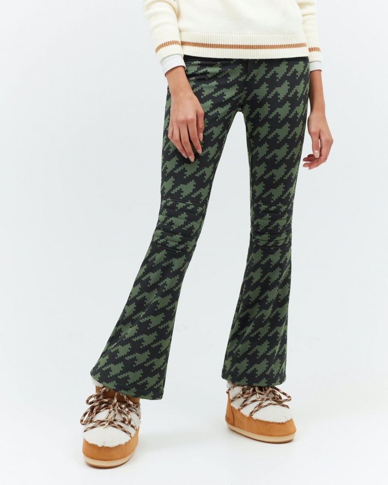 Perfect Moment Houndstooth Aurora Flare Pant Verdes Oscuro Negros | OEC861239