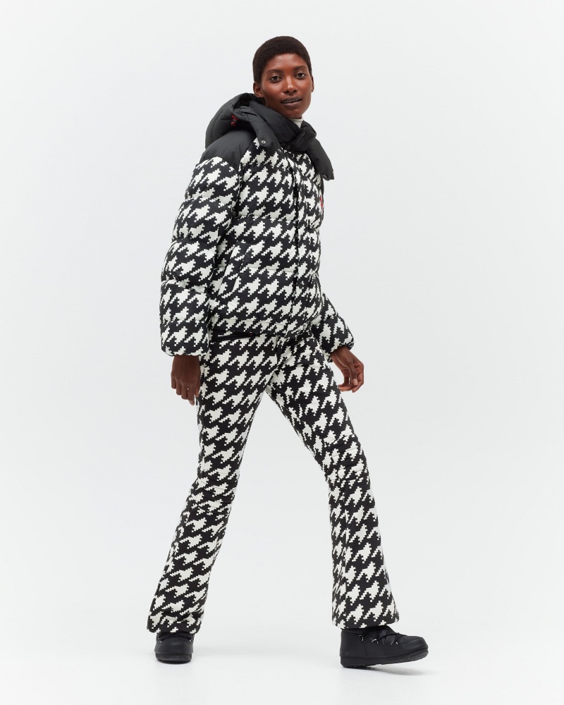 Perfect Moment Houndstooth Moment Puffer Negros Blancos | MKX053984