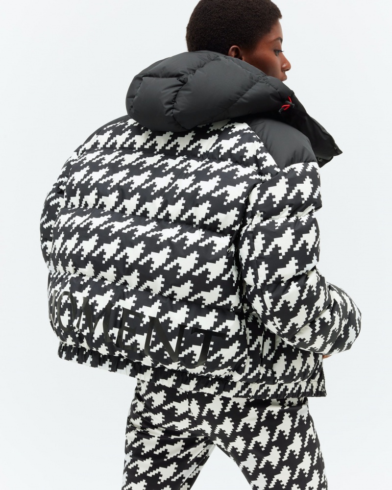 Perfect Moment Houndstooth Moment Puffer Negros Blancos | MKX053984