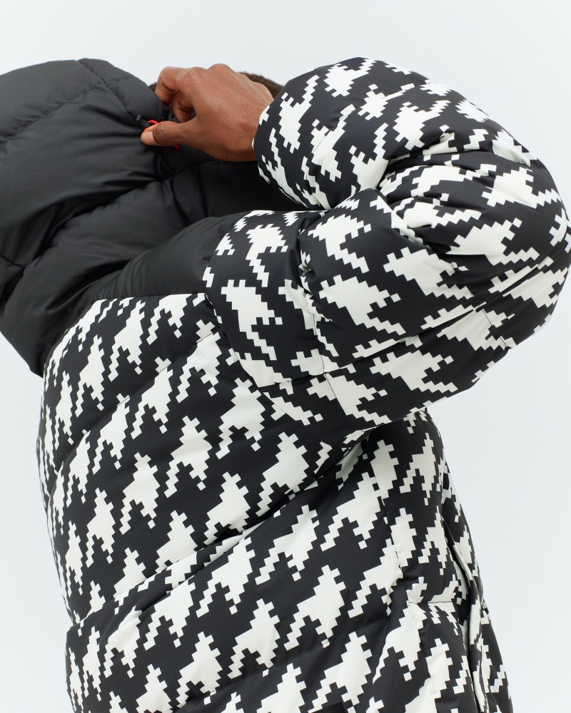 Perfect Moment Houndstooth Moment Puffer Negros Blancos | MKX053984