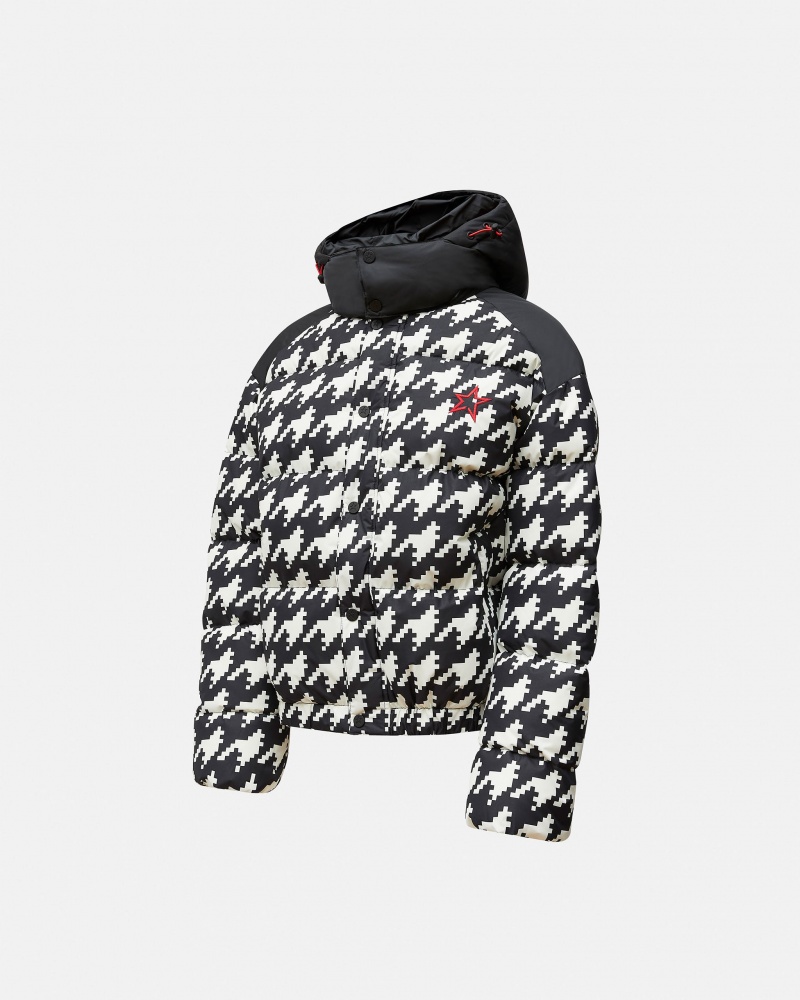 Perfect Moment Houndstooth Moment Puffer Negros Blancos | MKX053984