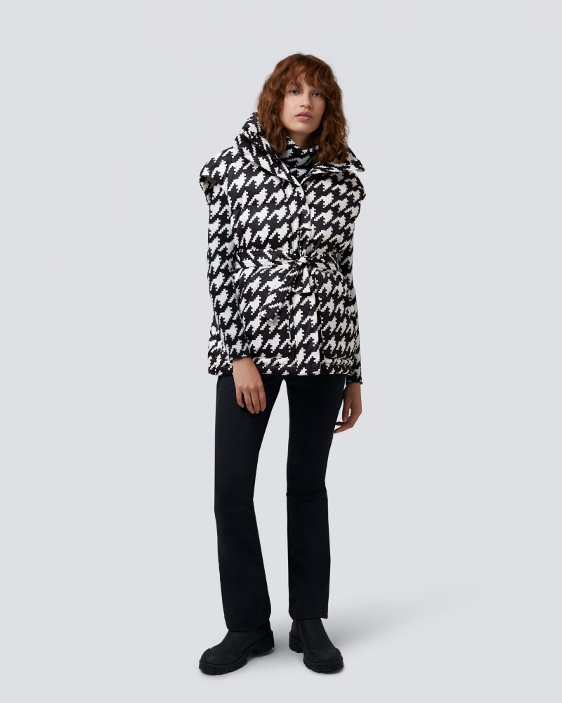 Perfect Moment Houndstooth Oversized Vest II Negros Blancos | NFT163907