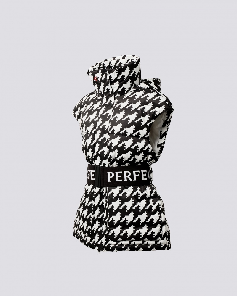 Perfect Moment Houndstooth Oversized Vest II Negros Blancos | NFT163907