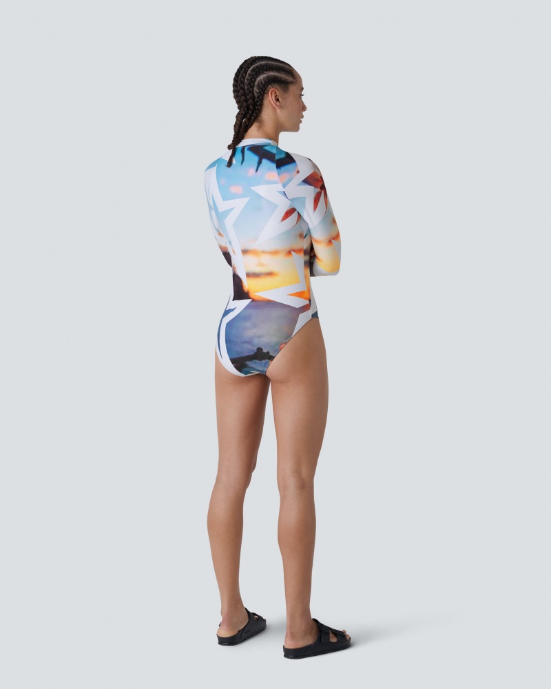 Perfect Moment Ibiza Print PM Half-Zip Spring Suit Ibiza Print | NTK563104