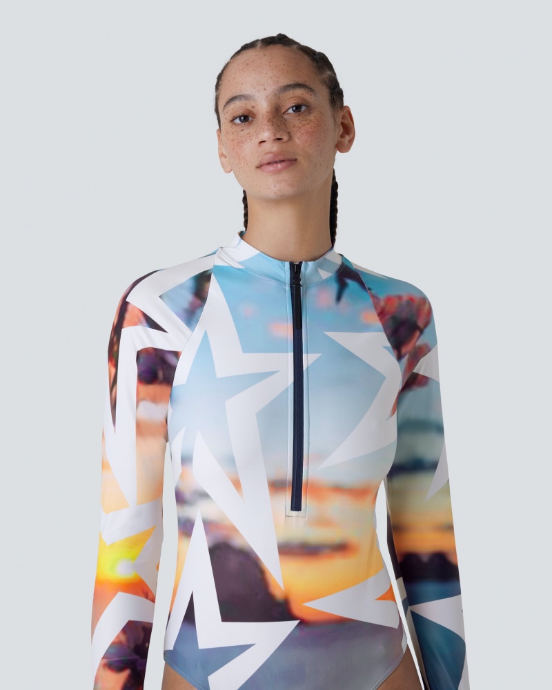 Perfect Moment Ibiza Print PM Half-Zip Spring Suit Ibiza Print | NTK563104
