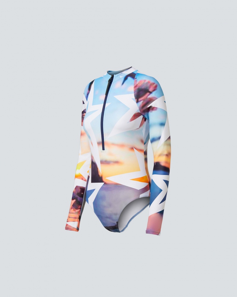 Perfect Moment Ibiza Print PM Half-Zip Spring Suit Ibiza Print | NTK563104