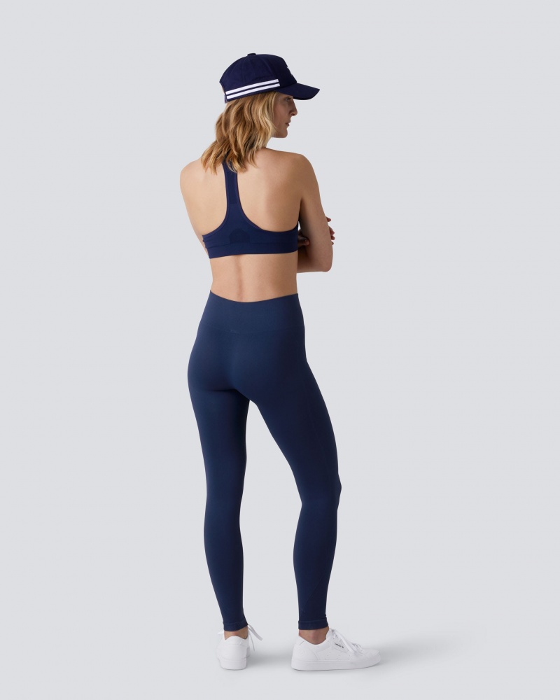 Perfect Moment Intarsia Fitness Top Azul Marino | JDC261854