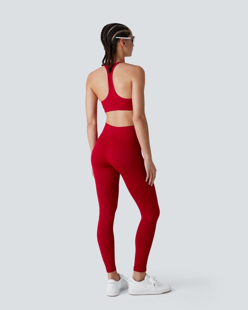 Perfect Moment Intarsia Fitness Top Rojos | RYE648973