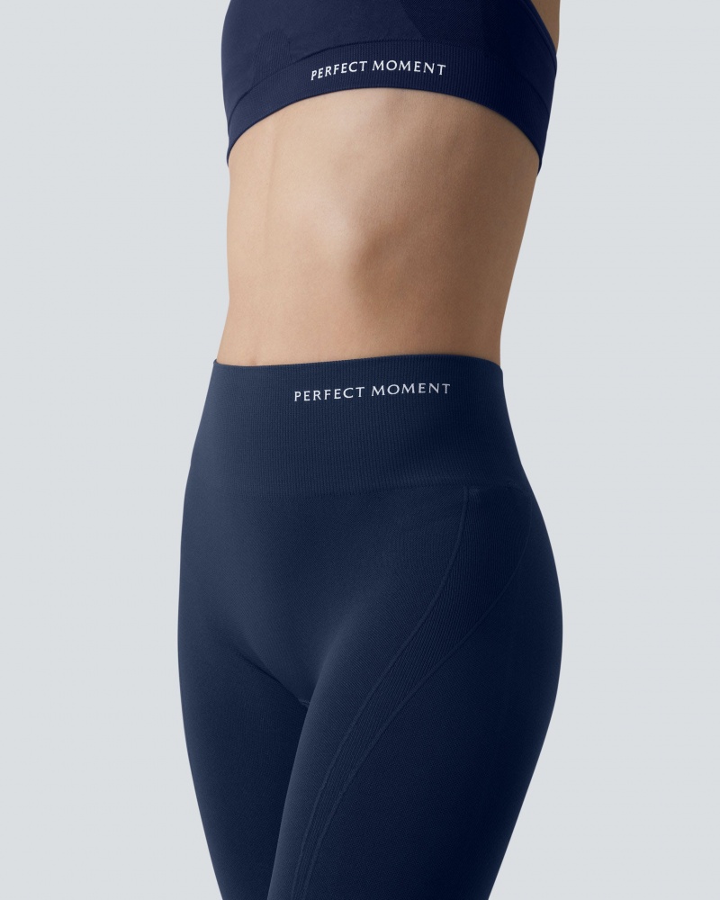 Perfect Moment Intarsia Leggings Azul Marino | DXI635918